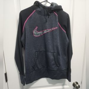 Nike Hoodie black with hot pink SZ L.
